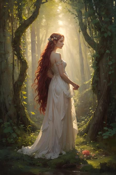 398072-4178950433-OIL PAINTING,IMPRESSIONISM,medium full view, amidst the ancient woodland, the image captures the ethereal beauty of a young drya.png